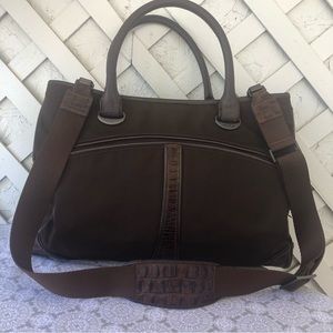 Tumi Multiple Compartment Messenger Bag Laptop Bag Travel Bag Croc Leather